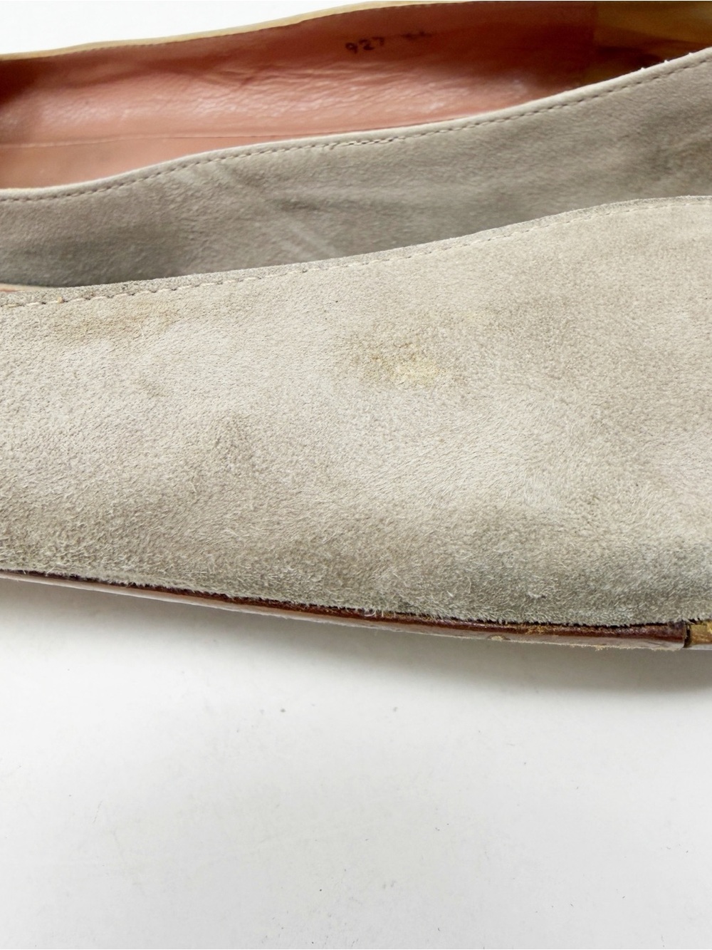 Alaia Gray Suede Fringe Ballet Flats Designer Slip On Size EU 36 US 6 - Picture 8 of 10
